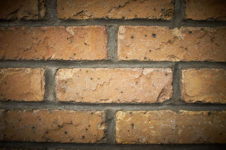 Beautiful brown brick wall for background or texture. ideal straight lines