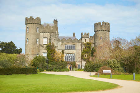 Door of Malahide Castle and Gardens. Irelandのeditorial素材