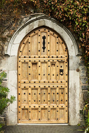 Door of Malahide Castle and Gardens. Irelandのeditorial素材