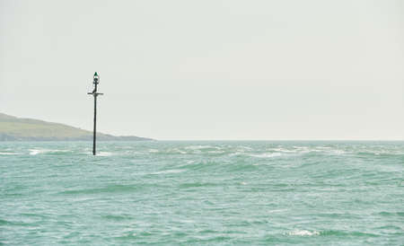 Water border with island of Dublin, Ireland.の写真素材