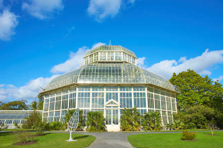 Dublin, Ireland - 10.20.2021: Great Palm House - Greenhouse in The National Botanic Garden in Glasnevin, Dublin, Irelandのeditorial素材