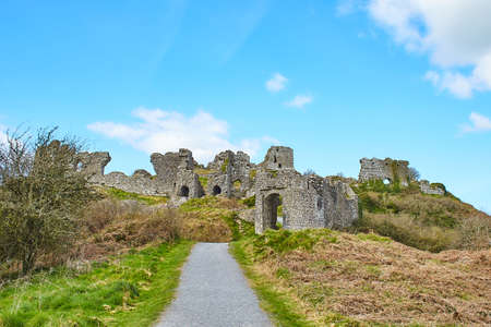 Rock of Dunamase Castle Is A Historic building That Is Located in Portlaoise, Ireland. Travel place landmark.のeditorial素材