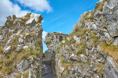 Rock of Dunamase Castle Is A Historic building That Is Located in Portlaoise, Ireland. Travel place landmark.のeditorial素材