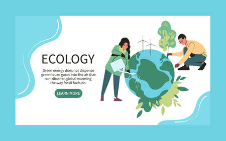 Landing page by save environmentのイラスト素材