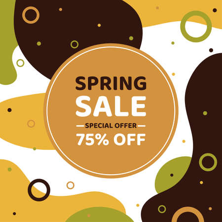 Abstract banner spring discount. Sale is seasonal. Vector illustrationのイラスト素材