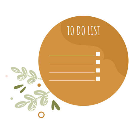 To do list or planning. Paper sheet with empty space for marks and text. Vector flat illustration isolated on backgroundのイラスト素材