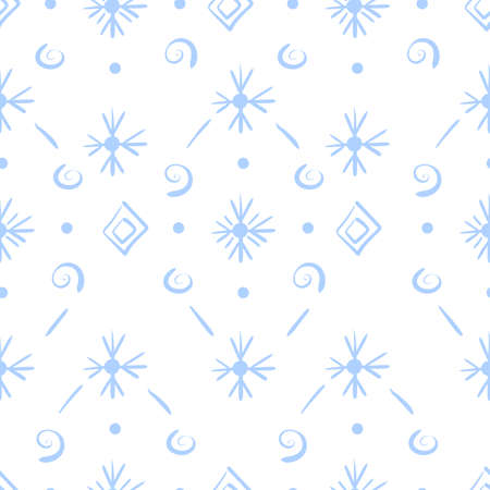 Seamless winter pattern trellis. Vector snowflakes shapes backgroundのイラスト素材