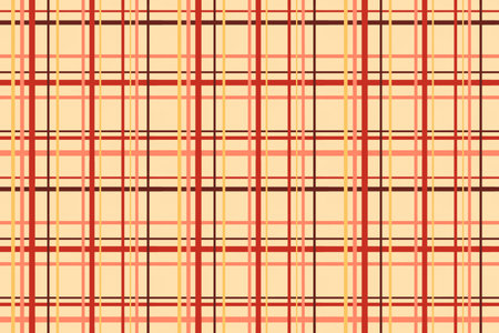 A cage on a beige background made of stripes of autumn flowers. Seamless pattern. Packaging, wallpaper.の写真素材