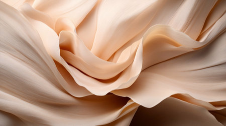 This elegant fabric features a mocha mousse color in a flowing, soft texture that enhances modern apparel and decor. Ideal for stylish and refined designs in any setting.の素材