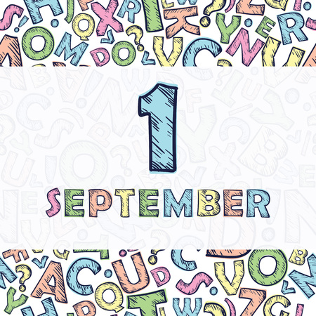 1 September Template Vector Illustrationのイラスト素材