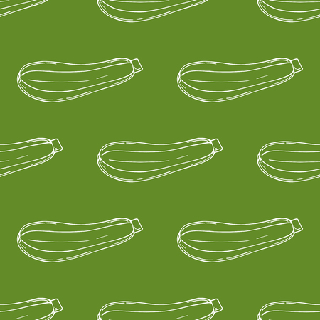 Seamless pattern of sketch zucchini. Vector illustrationのイラスト素材