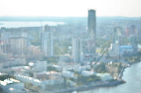 Backround blurred city view from above. - Imageの写真素材