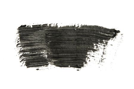 Black mascara brush strokes isolated on white. - Imageの写真素材