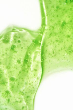 Gel serum texture with transparent micro bubble. Skin care concept. Copy space. - Imageの写真素材
