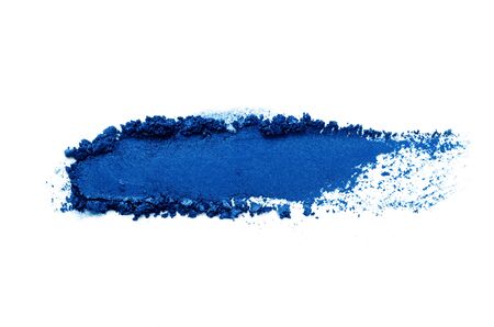 Eyeshadow sample isolated on white background. Color of the year 2020 Classic Blue. - Imageの写真素材