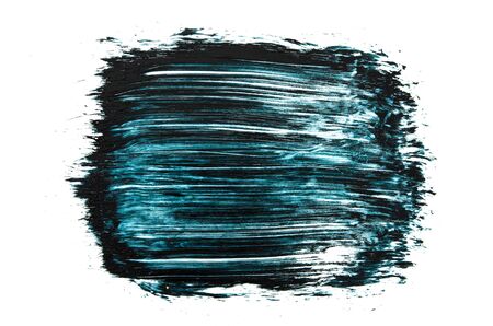 Indigo strokes and texture mascara or acrylic on a white background. - Imageの写真素材