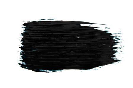 Indigo strokes and texture mascara or acrylic on a white background. - Imageの写真素材