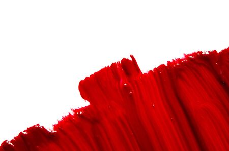 Smear and texture of red lipstick or acrylic paint. - Imageの写真素材