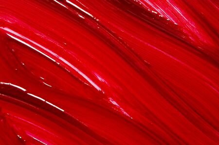 Smear and texture of red lipstick or acrylic paint. - Imageの写真素材