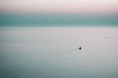 Beautiful summer seascape. Sunset. Mediterranean sea. - Imageの写真素材