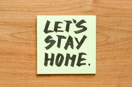 Stay at home and be safe. Self isolation and quarantine campaign to protect yourself and save lives.の写真素材