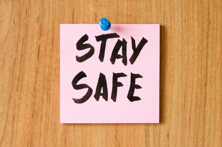 Stay at home and be safe. Self isolation and quarantine campaign to protect yourself and save lives.の写真素材