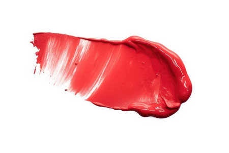 Lipstick smear smudge swatch isolated on white backgroundの素材