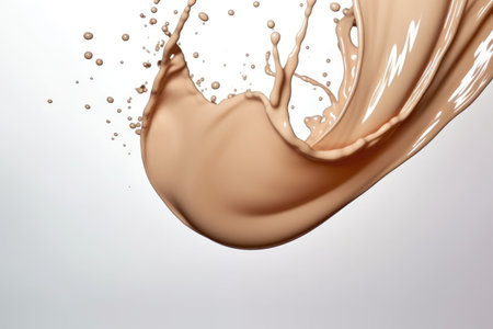 Splash of liquid foundation. The concept of fashion and beauty industry.の素材