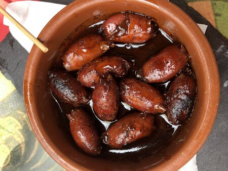 Chorizos, famous tasty spanish tapas