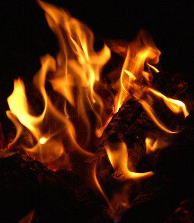Flames of an evening Fire
