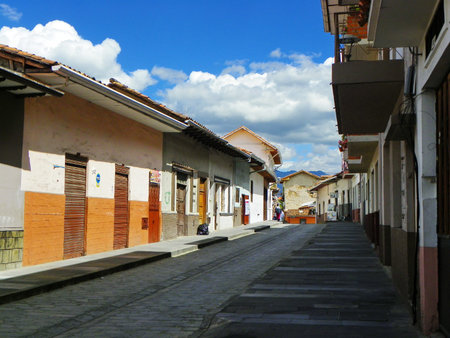 Cuenca, Azuay, Ecuador - June 8, 2020: Historical center of Cuenca, protected by UNESCO. One of the...