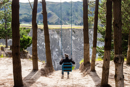 Cotopaxi province, Ecuador - April 16, 2022: The canyon of the Toachi River. Tourist attraction. An...