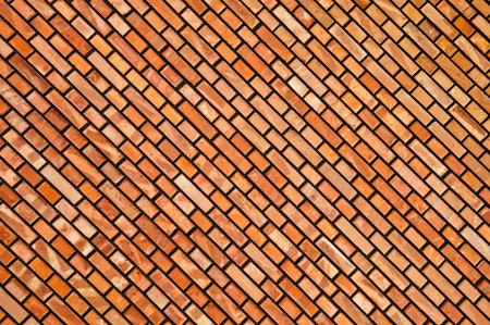 New wall of building with colored bricks