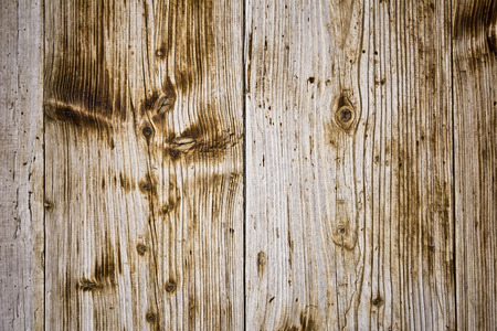 Background from old wooden board with knotsの写真素材