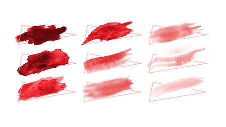 Set of watercolor brushesのイラスト素材