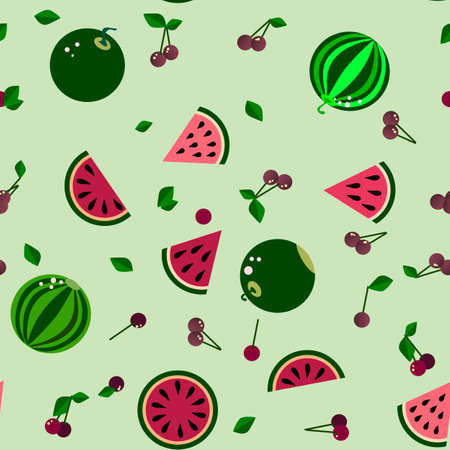 watermelon patternのイラスト素材