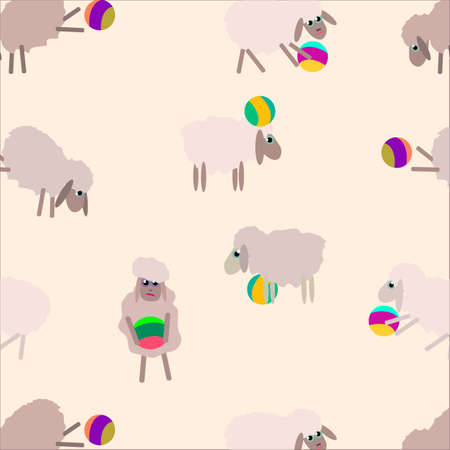 sheep patternのイラスト素材