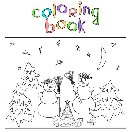 color the drawing with your own colors for children from 4 to 6 years oldのイラスト素材