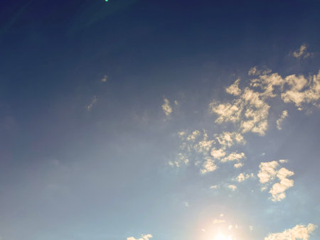 tthere are soft fluffy clouds in the skyhere are soft fluffy clouds in the skyの写真素材
