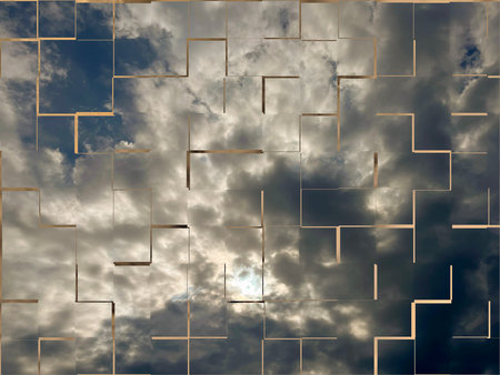 tthere are soft fluffy clouds in the sky here are soft fluffy clouds in the skyの写真素材