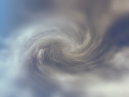 tthere are soft fluffy clouds in the sky here are soft fluffy clouds in the skyの写真素材