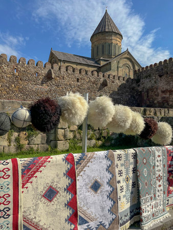 historical monuments of Georgia - Mtskheta, Jvari Monastery in summer