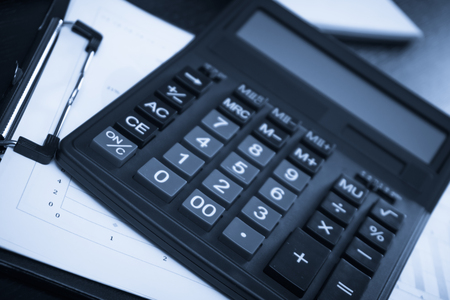 Business and the financial reports a workplace.Copy space for textの写真素材