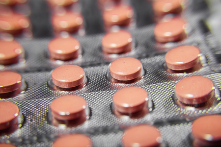 Medicine pills in packs pills in blister pack capsules and pill packed in blistersの写真素材