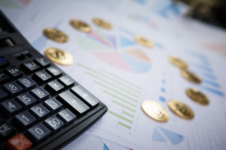 Bitcoin is a modern way of exchange and this crypto currency is a convenient means of payment in the financial and web marketsの写真素材