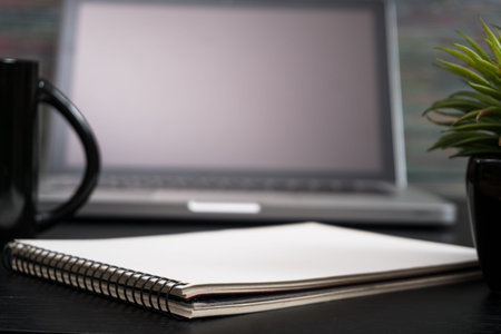 Business and the financial reports a workplace. Copy space for text