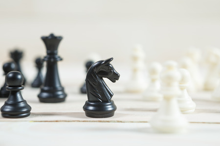 Chess figure, business concept strategy, leadership, team and successの写真素材