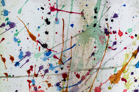 Abstract colorful watercolor splashes isolated on white background