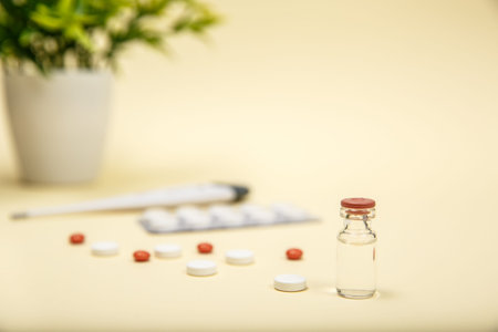 Composition with containers of dietary supplements and capsules