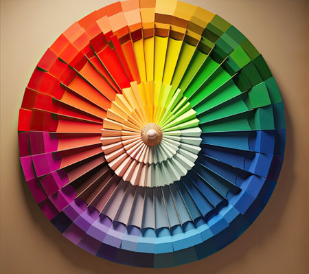 color wheel, Color spectrum swatch samples rainbow, AI Generatedの素材